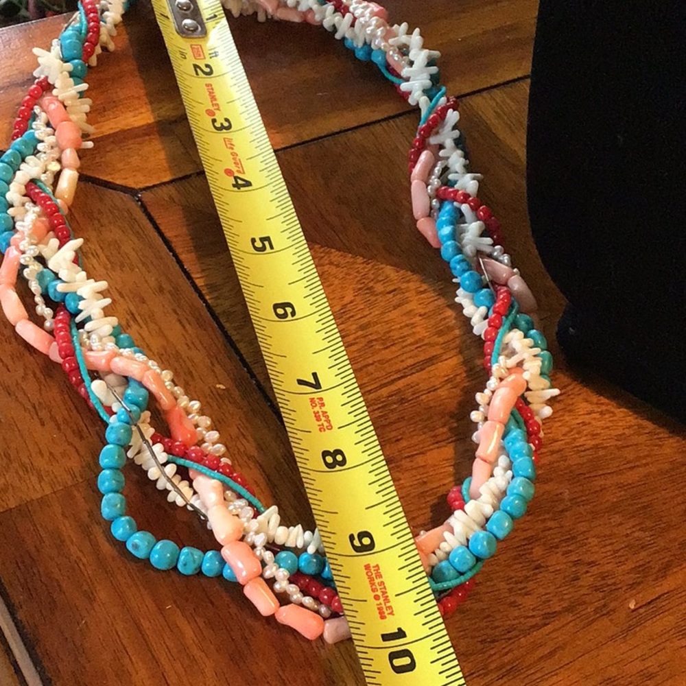 Gorgeous multi strand semi precious necklace - Picture 4 of 5